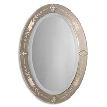 Donna Antique Oval Mirror - Click Image to Close